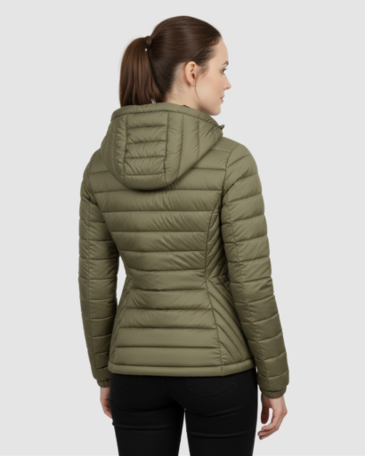Veste Doudoune Femme Ultra-Légère avec Capuche – Coupe Ajustée & Isolation Chaude