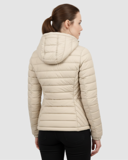 Veste Doudoune Femme Ultra-Légère avec Capuche – Coupe Ajustée & Isolation Chaude