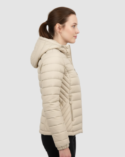 Veste Doudoune Femme Ultra-Légère avec Capuche – Coupe Ajustée & Isolation Chaude