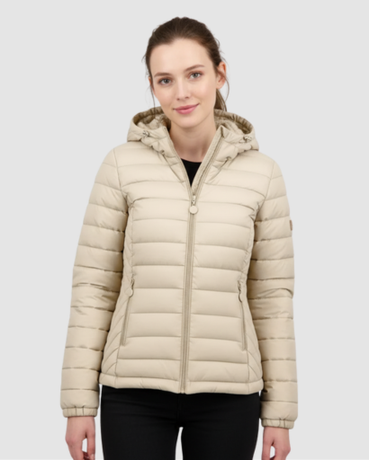 Veste Doudoune Femme Ultra-Légère avec Capuche – Coupe Ajustée & Isolation Chaude