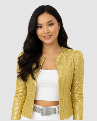 Veste Courte Femme Paillettes – vue 3