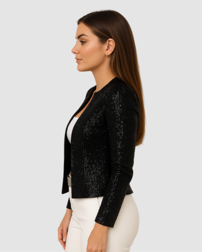 Veste Courte Femme Paillettes – Élégance Brillante & Glamour | Soirée & Invitée de Mariage