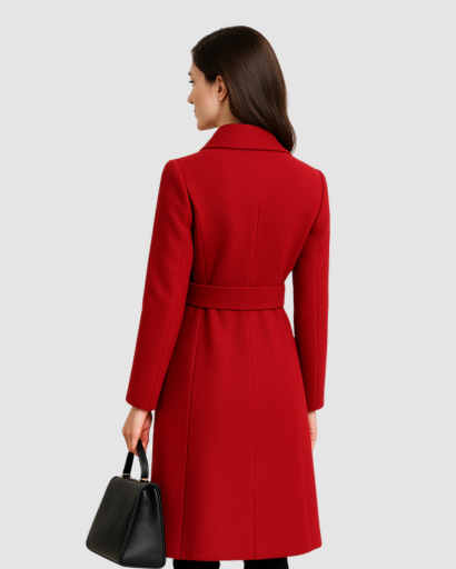 Manteau Élégant Femme à Double Boutonnage – Coupe Longue