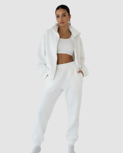 Ensemble Jogging Femme Confort – Haut Zippé & Pantalon Doux
