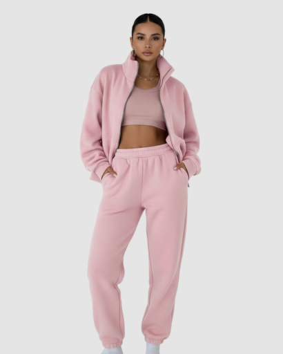 Ensemble Jogging Femme Confort – Haut Zippé & Pantalon Doux