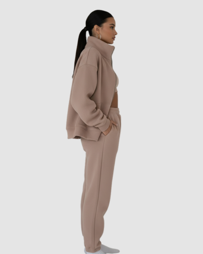 Ensemble Jogging Femme Confort – Haut Zippé & Pantalon Doux