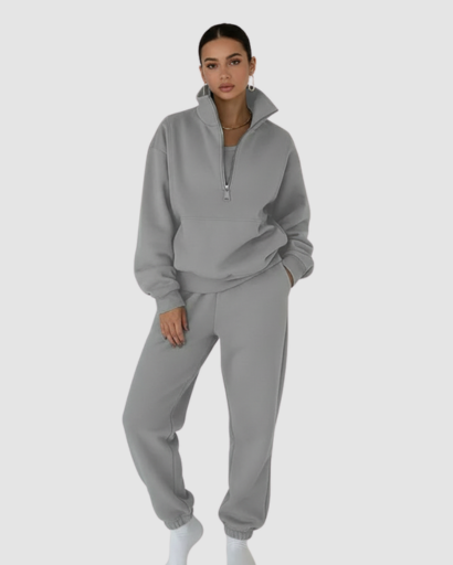 Ensemble Jogging Femme Confort – Haut Zippé & Pantalon Doux