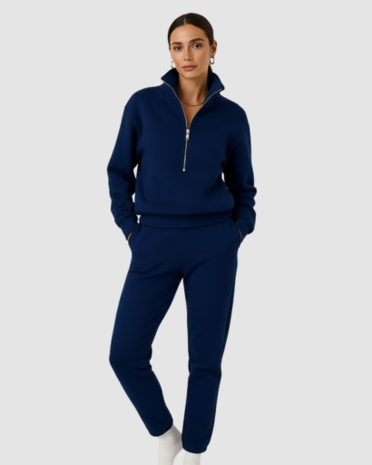 Ensemble Jogging Femme Confort – Haut Zippé & Pantalon Doux