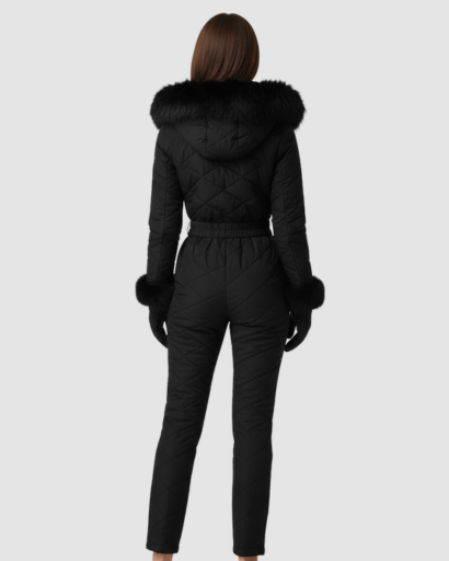 Combinaison de Ski Femme avec Ceinture – Finitions Douillettes et Élégantes