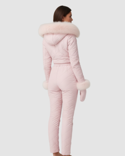 Combinaison de Ski Femme avec Ceinture – Finitions Douillettes et Élégantes