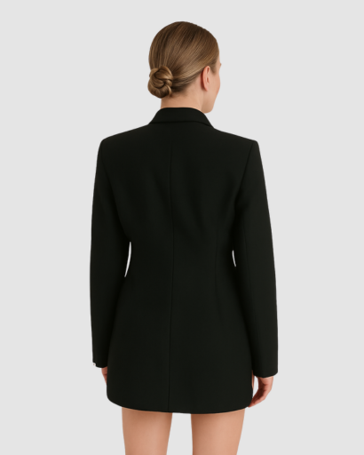 Manteau Femme Élégant – Coupe Longue & Col Structuré