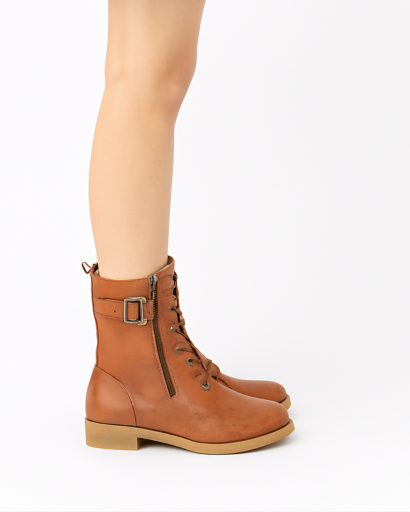 Bottes Montantes à Lacets Style Militaire – Look Urbain et Confort Quotidien