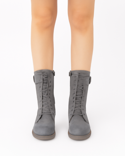 Bottes Montantes à Lacets Style Militaire – Look Urbain et Confort Quotidien