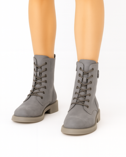 Bottes Montantes à Lacets Style Militaire – Look Urbain et Confort Quotidien