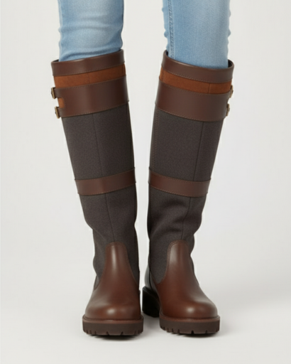 Bottes Hautes Équestres pour Femme – Style Élégant & Semelle Crantée