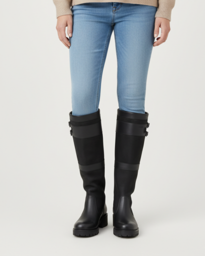 Bottes Hautes Équestres pour Femme – Style Élégant & Semelle Crantée