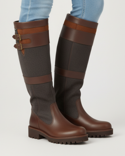 Bottes Hautes Équestres pour Femme – Style Élégant & Semelle Crantée