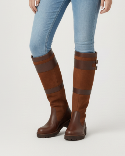 Bottes Hautes Équestres pour Femme – Style Élégant & Semelle Crantée