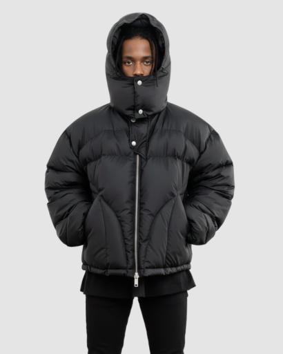 Doudoune Homme Oversize à Capuche – Confort Thermique & Style Urbain