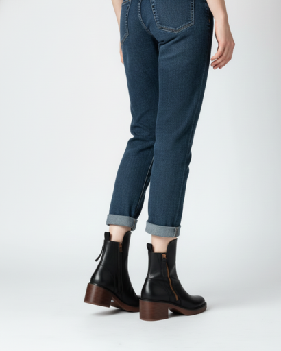 Bottines à Talon Bloc avec Fermeture Latérale – Confort Chic au Quotidien