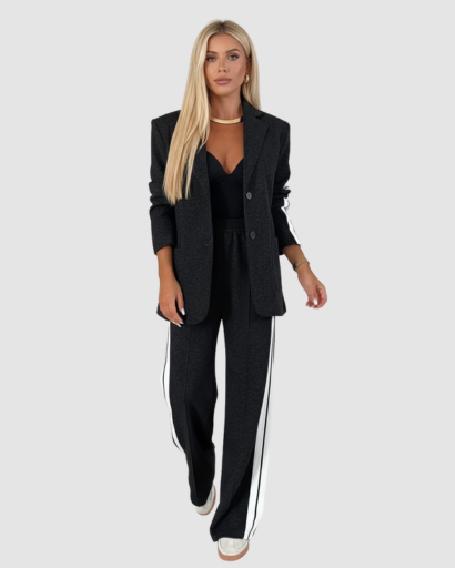 Ensemble Femme – Blazer & Pantalon Style Athleisure Chic