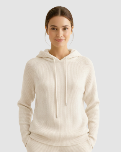 Hoodie en Maille Mélange Cachemire – Confort Doux & Luxe Décontracté
