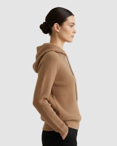 Hoodie en Maille Mélange Cachemire – Confort Doux & Luxe Décontracté
