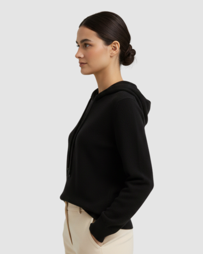 Hoodie en Maille Mélange Cachemire – Confort Doux & Luxe Décontracté