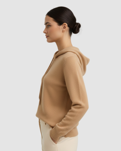 Hoodie en Maille Mélange Cachemire – Confort Doux & Luxe Décontracté