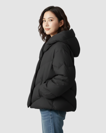 Doudoune Femme Hiver à Capuche – Coupe Oversize Croisée & Ultra Chaude