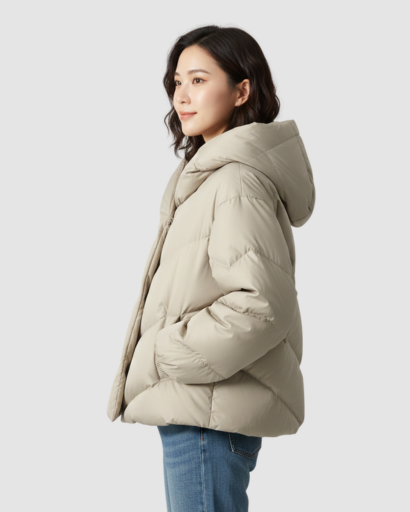 Doudoune Femme Hiver à Capuche – Coupe Oversize Croisée & Ultra Chaude