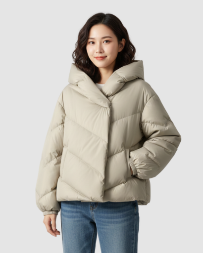 Doudoune Femme Hiver à Capuche – Coupe Oversize Croisée & Ultra Chaude