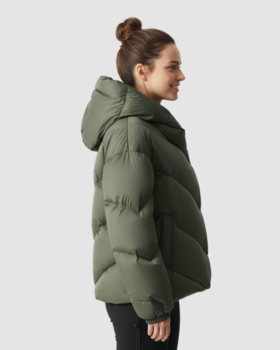 Doudoune Femme Hiver à Capuche – Coupe Oversize Croisée & Ultra Chaude