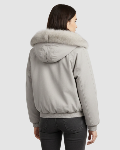 Veste Bomber Doublée en Fausse Fourrure – Confort d’Hiver & Style Moderne