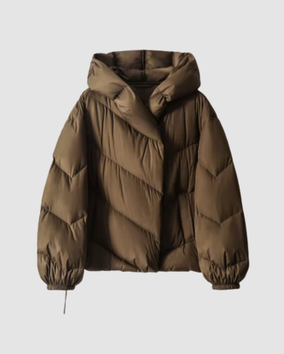 Doudoune Femme Hiver à Capuche – Coupe Oversize Croisée & Ultra Chaude