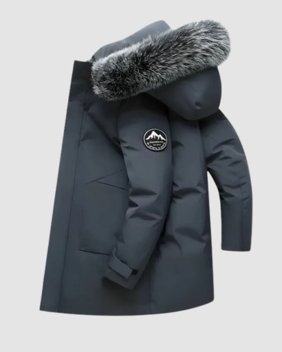 Parka Homme Hiver Luxe à Capuche – Fourrure Synthétique Premium