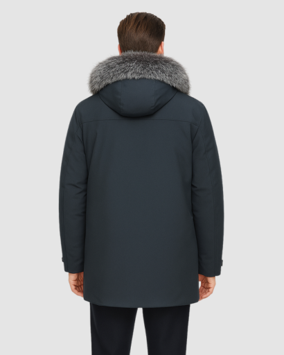 Parka Homme Hiver Luxe à Capuche – Fourrure Synthétique Premium