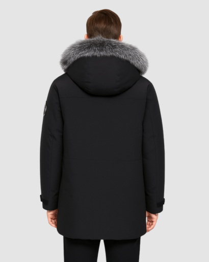 Parka Homme Hiver Luxe à Capuche – Fourrure Synthétique Premium