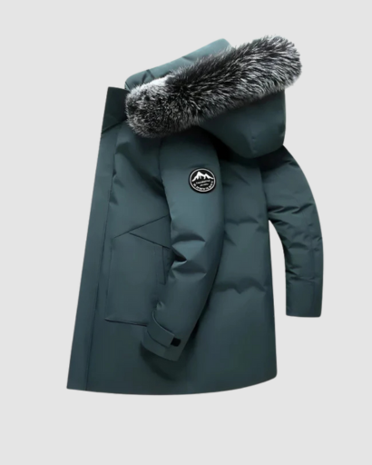 Parka Homme Hiver Luxe à Capuche – Fourrure Synthétique Premium