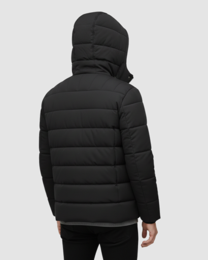 Doudoune à Capuche pour Homme – Matelassage Horizontal & Style Urbain