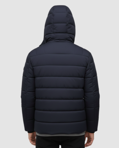 Doudoune à Capuche pour Homme – Matelassage Horizontal & Style Urbain