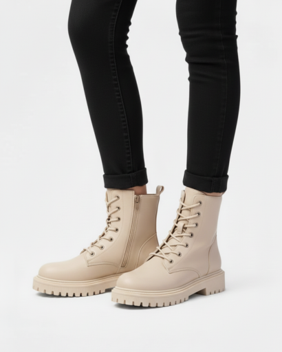 Bottines à Lacets pour Femme – Semelle Crantée & Style Chic