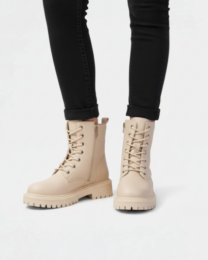 Bottines à Lacets pour Femme – Semelle Crantée & Style Chic