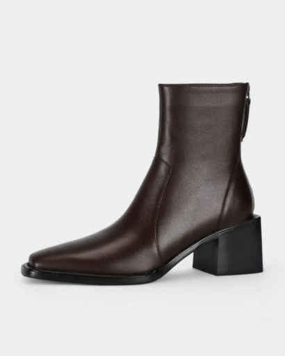Bottines Femme à Talon Bloc – Silhouette Élégante & Bout Légèrement Carré