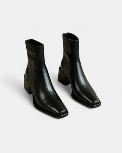 Bottines Femme à Talon Bloc – Silhouette Élégante & Bout Légèrement Carré