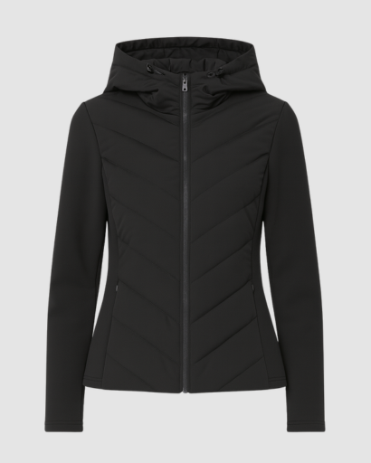 Veste matelassée femme à capuche – Doudoune légère cintrée