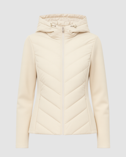 Veste matelassée femme à capuche – Doudoune légère cintrée