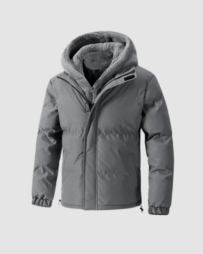 Veste Homme Hiver à Capuche Doublée – Coupe Courte & Confort Quotidien