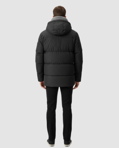 Veste Homme Hiver à Capuche Doublée – Coupe Courte & Confort Quotidien