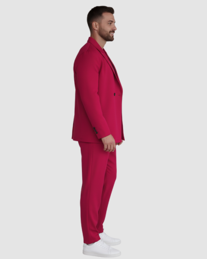 Costume Décontracté pour Homme – Ensemble Veste Croisée & Pantalon Ajusté